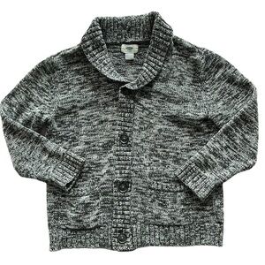 Kids Unisex Button up Cardigan. Grey Variegated dark to light. Old Navy Size 6-7